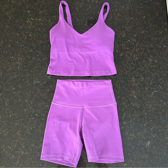 lululemon athletica Tops - moonlit magenta set size 2